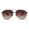 Velvet Eyewear Women's Brown  Aviator Sunglass Style - Bonnie - Copper