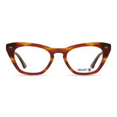 Velvet Eyewear Women's Brown  Cat Eye Optical Style - Stevie - Light Tortoise