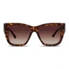 Velvet Eyewear Women's Brown  Square Sunglass Style - Marsha - Tortoise