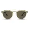 Velvet Eyewear Women's Neutrals / Green  Retro Sunglass Style - Amelia