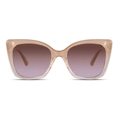 Velvet Eyewear Women's Neutrals / Pink / Purple  Sunglass Cat Eye Style - Ada