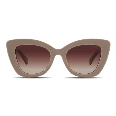 Velvet Eyewear Women's Neutrals  Cat Eye Sunglass Style - Maya - Beige