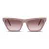 Velvet Eyewear Women's Pink / Purple  Cat Eye Sunglass Style - Helen In Lavender