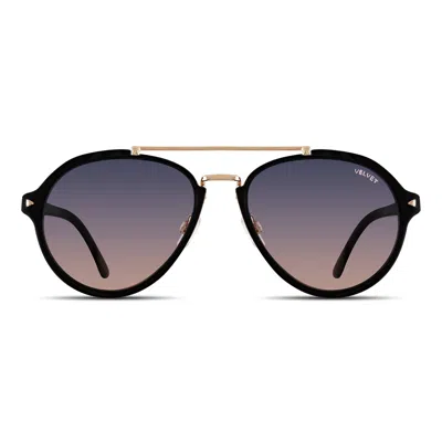 Velvet Eyewear Women's  Aviator Sunglass Style - Jesse - Black