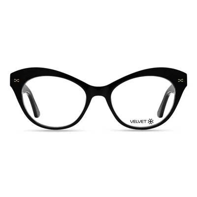 Velvet Eyewear Women's  Cat Eye Optical Style - Minnie- Black
