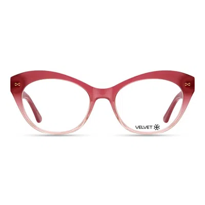 Velvet Eyewear Women's  Cat Eye Optical Style - Minnie- Red