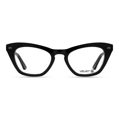 Velvet Eyewear Women's  Cat Eye Optical Style - Stevie - Black