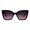 Velvet Eyewear Women's  Cat Eye Sunglass - Ada - Black