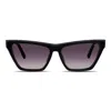 Velvet Eyewear Women's  Cat Eye Sunglass Style - Helen - Black
