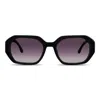 Velvet Eyewear Women's  Geometric Sunglass Style - Nina- Black