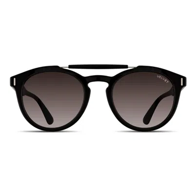 Velvet Eyewear Women's  Retro Sunglass Style - Amelia - Black