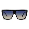 Velvet Eyewear Women's  Square Sunglass Style - Melania - Black