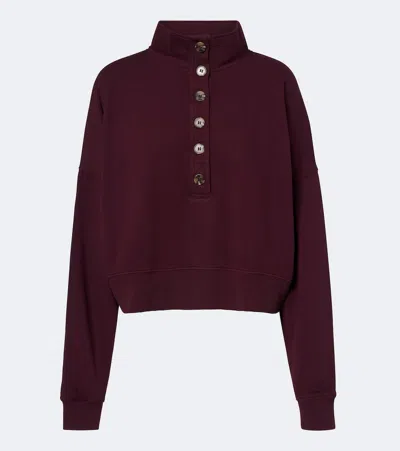 Velvet Fatima Cotton Jersey Sweatshirt In Burgundy