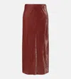 Velvet Felicity  Midi Skirt In Brown