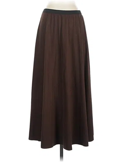 Pre-owned Velvet Formal Skirt In Brown