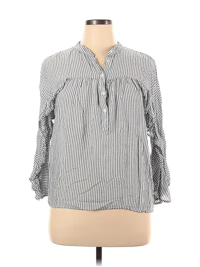 Pre-owned Velvet Heart 3/4 Sleeve Blouse In Gray