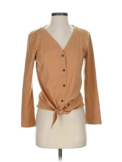 Pre-owned Velvet Heart 3/4 Sleeve Blouse In Tan