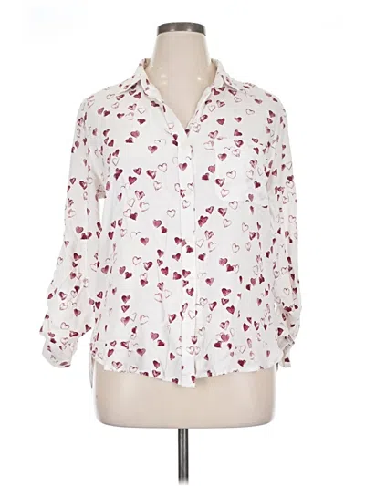 Pre-owned Velvet Heart 3/4 Sleeve Blouse In White