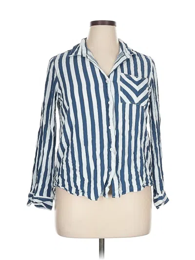 Pre-owned Velvet Heart 3/4 Sleeve Button Down Shirt In Blue