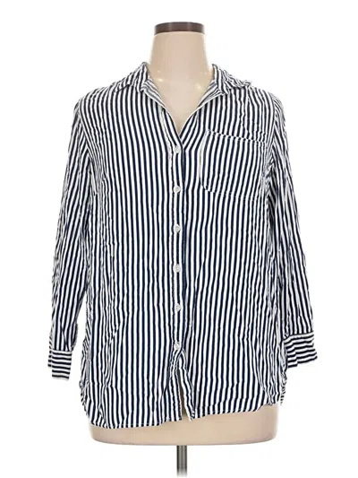 Pre-owned Velvet Heart 3/4 Sleeve Button Down Shirt In Blue