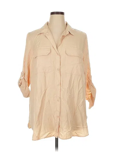 Pre-owned Velvet Heart 3/4 Sleeve Button Down Shirt In Brown