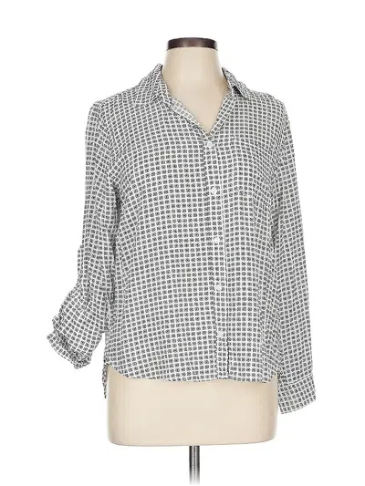 Pre-owned Velvet Heart 3/4 Sleeve Button Down Shirt In Gray