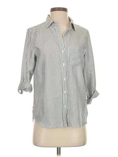 Pre-owned Velvet Heart 3/4 Sleeve Button Down Shirt In Gray