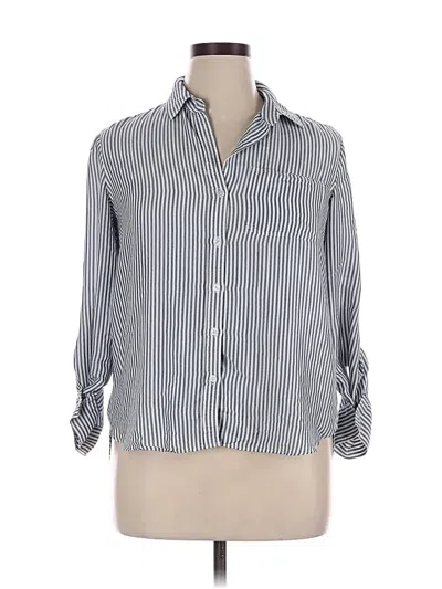 Pre-owned Velvet Heart 3/4 Sleeve Button Down Shirt In Silver