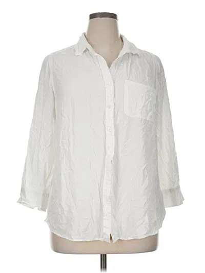 Pre-owned Velvet Heart 3/4 Sleeve Button Down Shirt In White