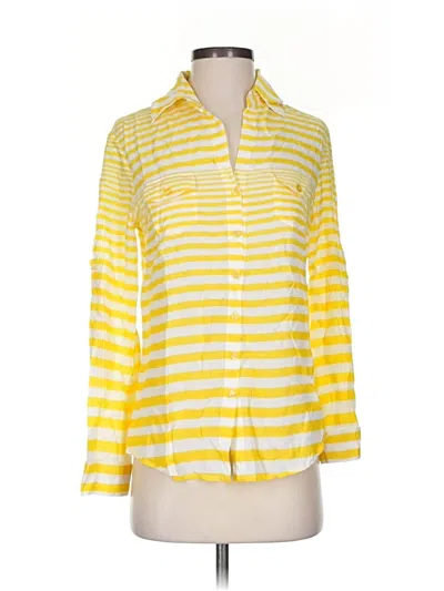 Pre-owned Velvet Heart 3/4 Sleeve Button Down Shirt In Yellow