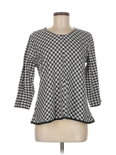 Pre-owned Velvet Heart 3/4 Sleeve Top Black Square Neckline Tops