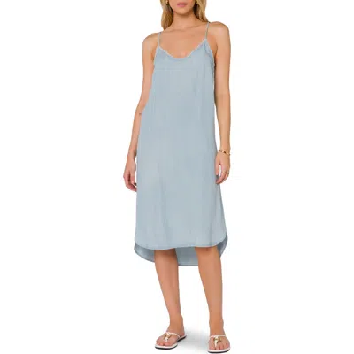 Velvet Heart Adjustable Strap Midi Tank Dress In Blue