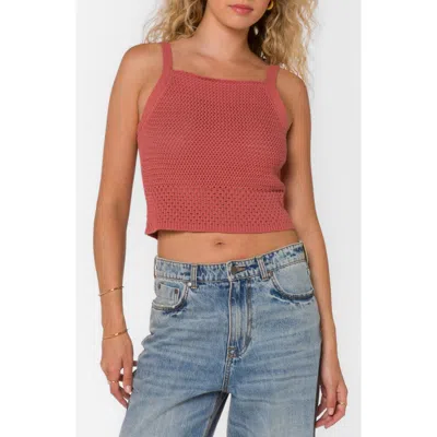 Velvet Heart Albany Open Stitch Tank In Pink