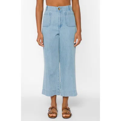 Velvet Heart Alyx High Rise Flare Ankle Pants In Classic Indigo