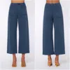 Velvet Heart Alyx Wide Leg Hi-rise Pants In French Navy In Blue