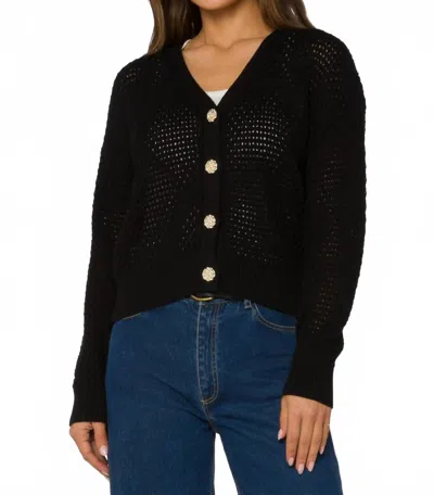 Velvet Heart Aris Button Up Cardigan In Black