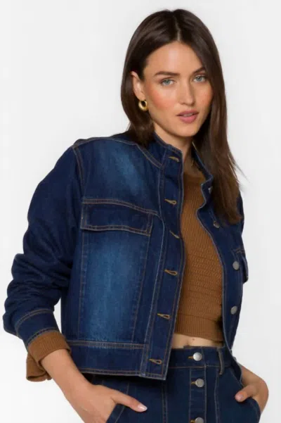 Velvet Heart Atler Denim Jacket In Dark Blue In Multi