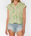 Velvet Heart Avery Short Sleeves Top In Jacobean Floral In Multi