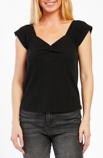 Velvet Heart Beatrix Sweetheart Neck Knit Top In Black