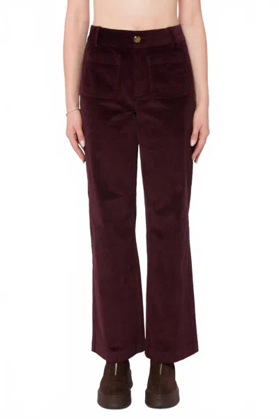 Velvet Heart Becker High Rise Flare Jeans In Deep Plum In Brown