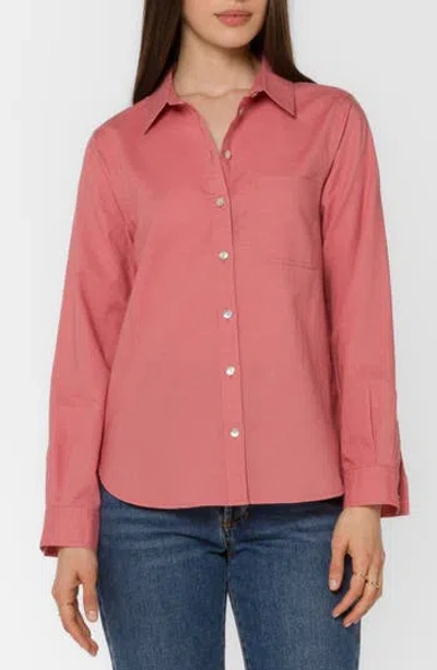 Velvet Heart Bennett Linen Button-up Shirt In Canyon Rose