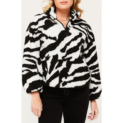 Velvet Heart Bennington Fuzzy Pullover In Black