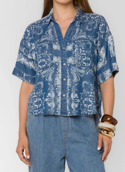 Velvet Heart Brandon Button-down Shirt In Bandana Print In Multi