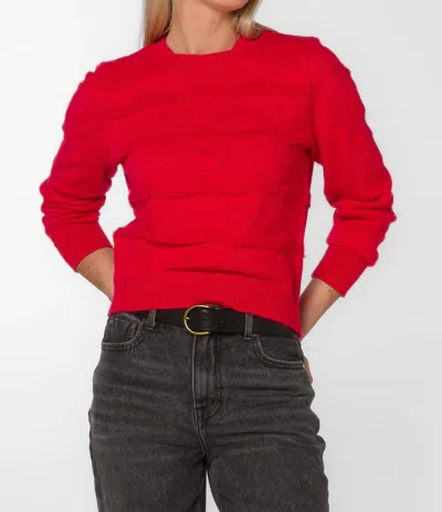 Velvet Heart Brinley Jacquard Sweater In Red Ribbon