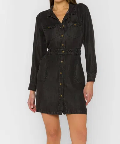 Velvet Heart Campbell Denim Mini Dress In Lunar Eclipse In Black