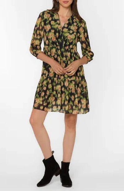 Velvet Heart Cardea Surplice Tiered Minidress In Multi