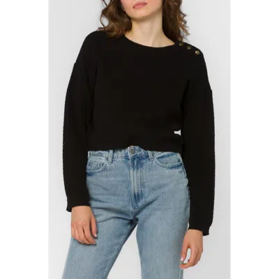 Velvet Heart Carla Crop Sweater In Black