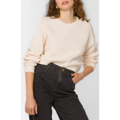 Velvet Heart Carla Crop Sweater In White