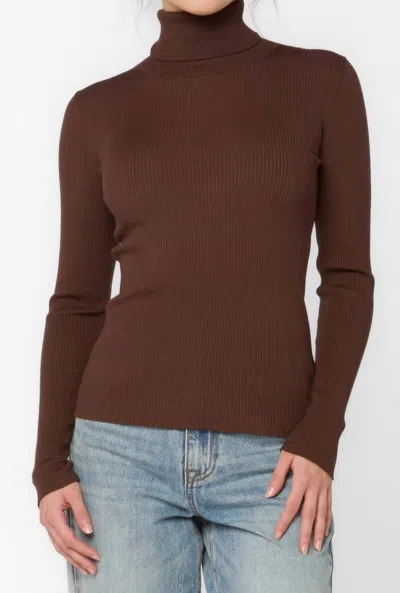 Velvet Heart Cindy Turtleneck Sweater In Java Brown