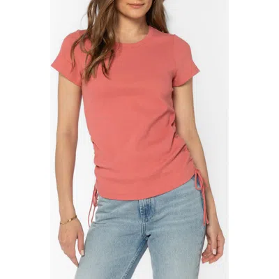 Velvet Heart Clemons Side Ruched T-shirt In Pink